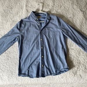Lightly Worn Medium Light Blue Men’s Hollister Button Down shirt.